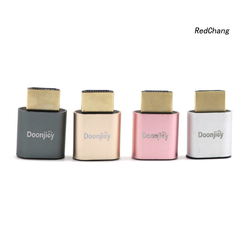 -SPQ- 2Pcs 4K HDMI DDC EDID Dummy Plug VGA Virtual Display Emulator Connector Adapter