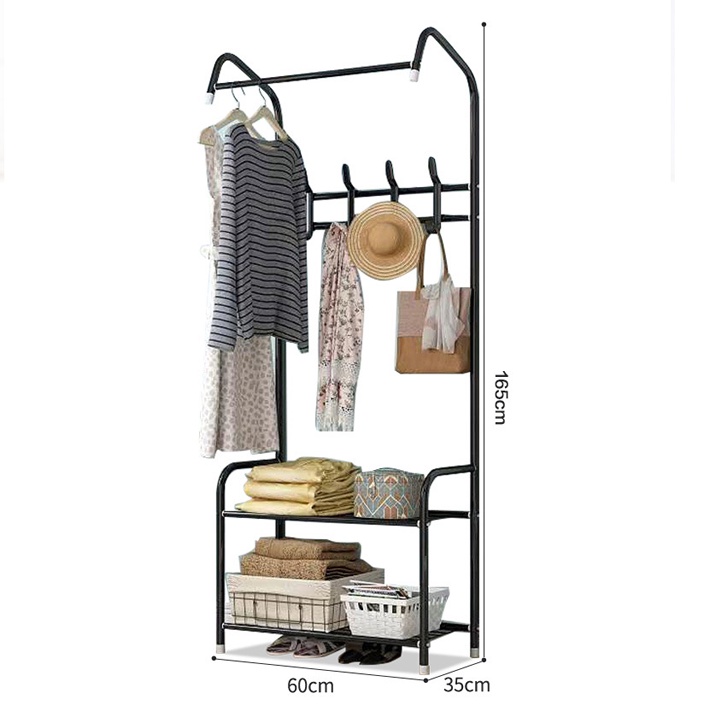 Kệ 2 tầng treo quần áo chữ h tiện lợi