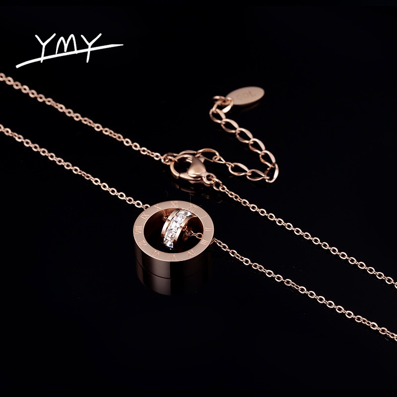 Dây chuyền vòng cổ nữ titan lòng đá X5-105-2 - CAM KẾT KHÔNG GỈ, KHÔNG BAY MÀU - BẢO HÀNH 12 THÁNG