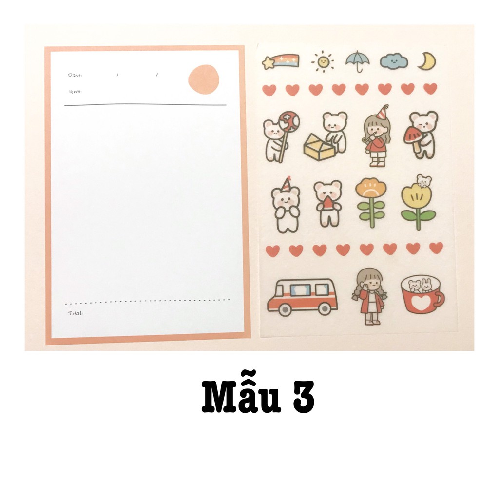 Giấy note (ghi chú) và sticker Infeel.Me - Gồm 10 tờ note + 01 sticker