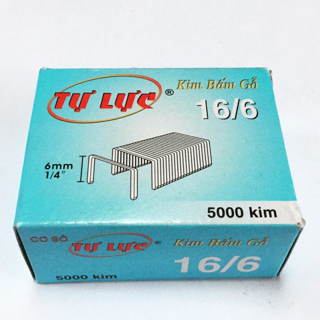 Kim, ghim bấm gỗ tự lực (16/6 - 16/8) hộp 5000 ghim