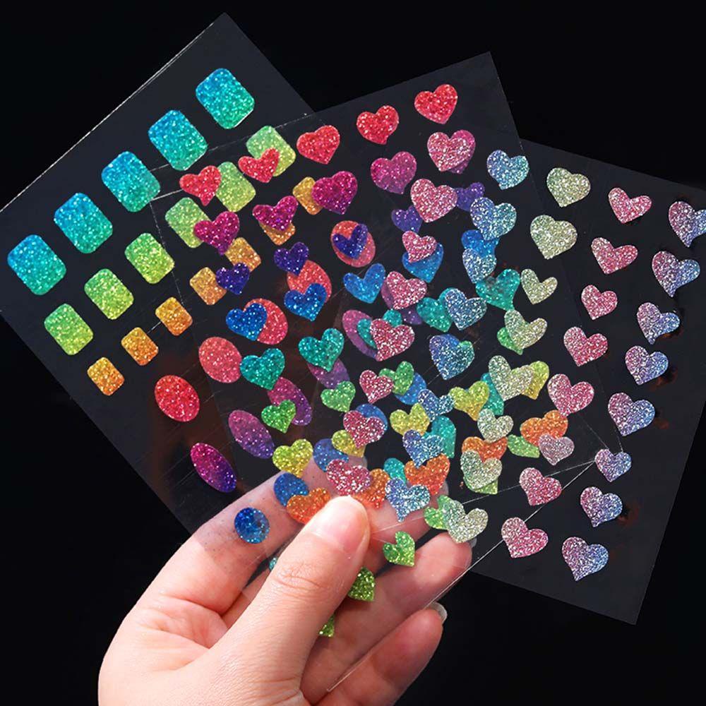 QQMALL Sticker Dán Móng Lấp Lánh DIY
