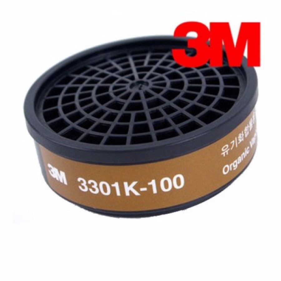 Chính  Hãng - Phin lọc 3M 3301K-100 dùng cho mặt nạ 3M 3200 chống các chất khí độc, phun sơn, Phun thuốc sâu