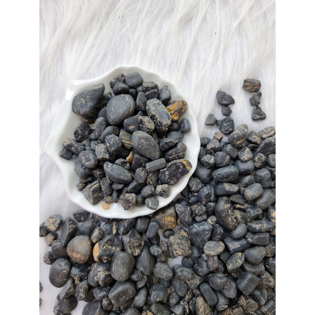 Đá cuội thô Black Tourmaline, đá bảo vệ trong phong thủy, Reiki, Tarot