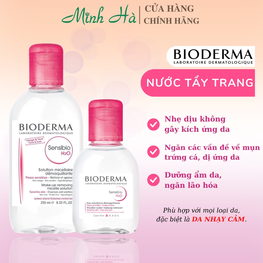 Nước tẩy trang Bioderma Sebium H2O 100ml dịu nhẹ