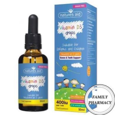 Vitamin D3 Drops Natures Aid cho bé