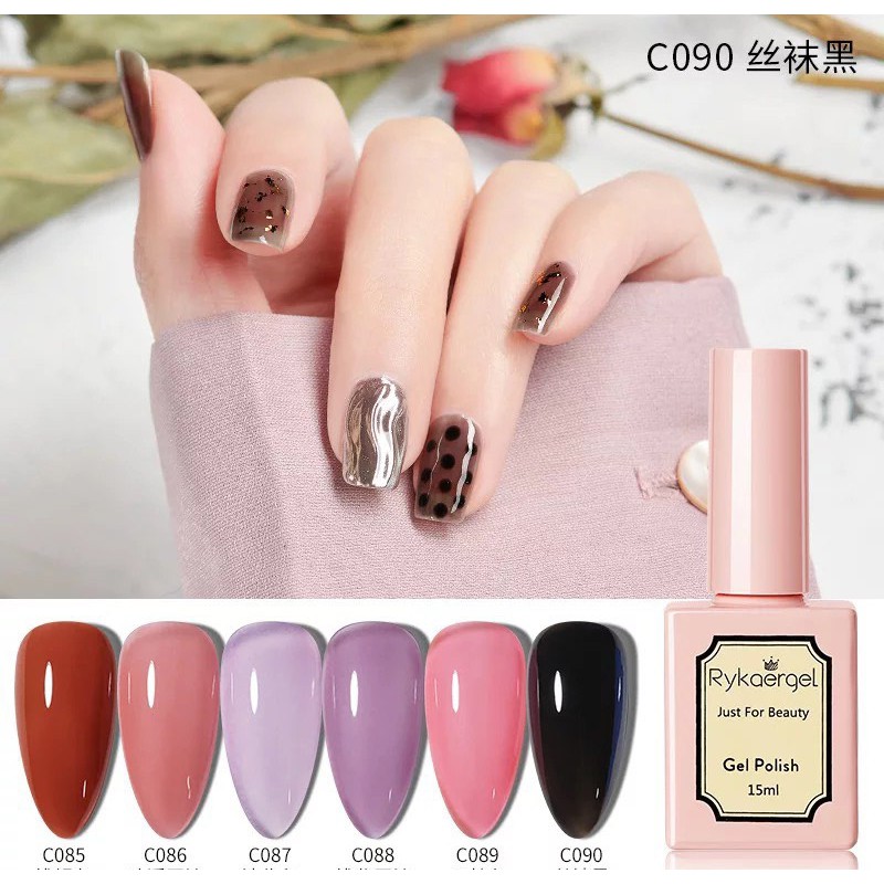 [81 đến 99] Sơn gel Rykaergel THẠCH chai15ml mà nail chăm sóc móng làm nail