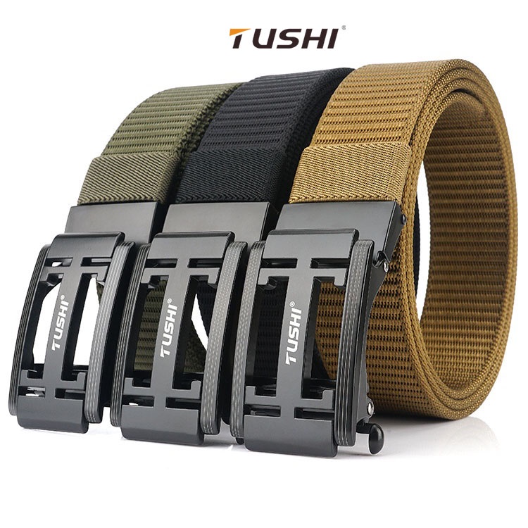 (SIÊU BỀN ĐẸP) Thắt Lưng Nam TuShi Cao Cấp, Vải Canvas, Khóa Cài Tự Động Tiện Lợi_Dây Nịt Nam Vải Bố_Nam Tính, Mạnh Mẽ