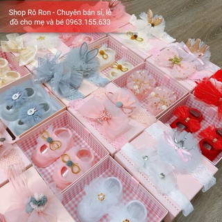 Set giày nơ + băng đô