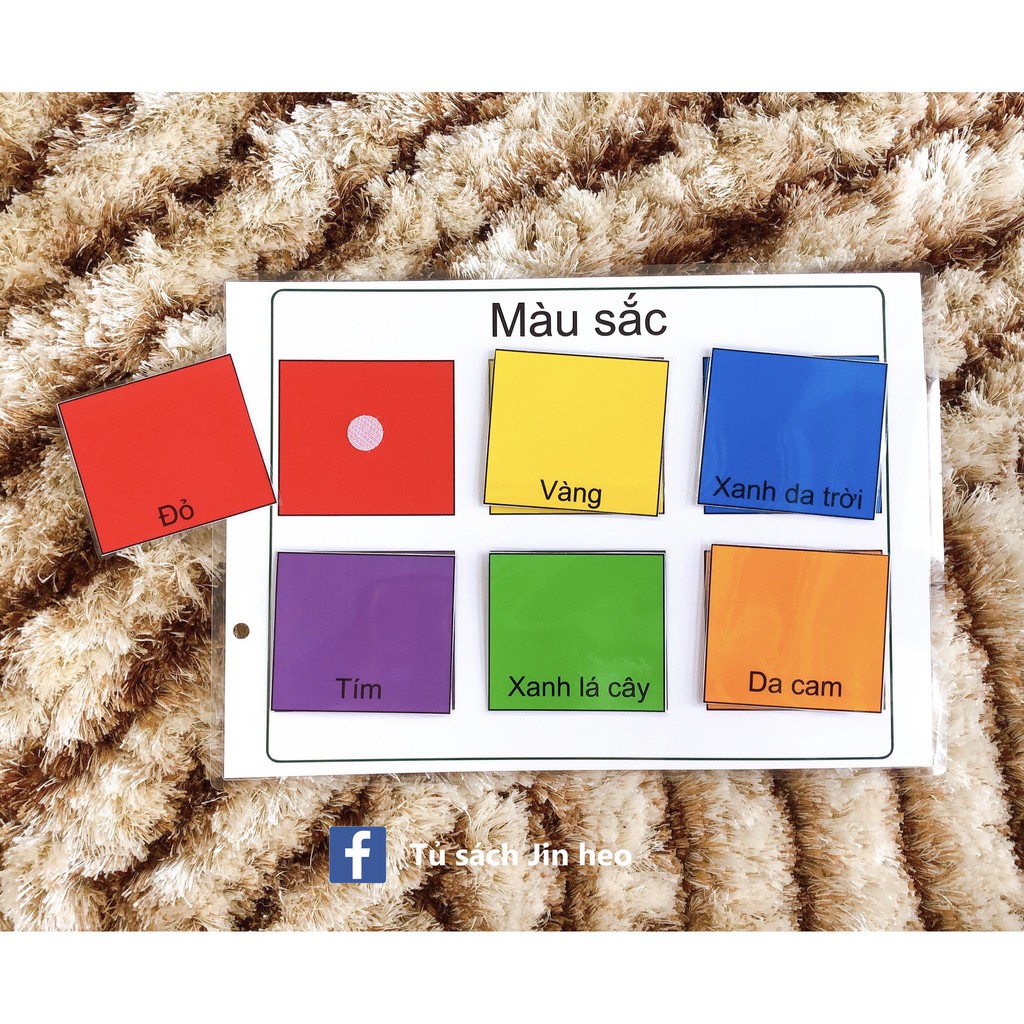❤ HỌC LIỆU cho bé] NHẬN BIẾT - Học liệu Montessori bóc dán, giúp bé phát triển tư duy