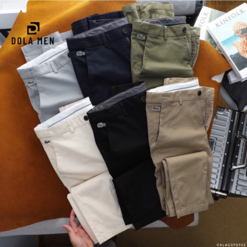 Quần Dài Kaki Nam LACOSTE LƯNG CẠP CHUN Co Giãn Hàng Xuất Xịn Có Big Size