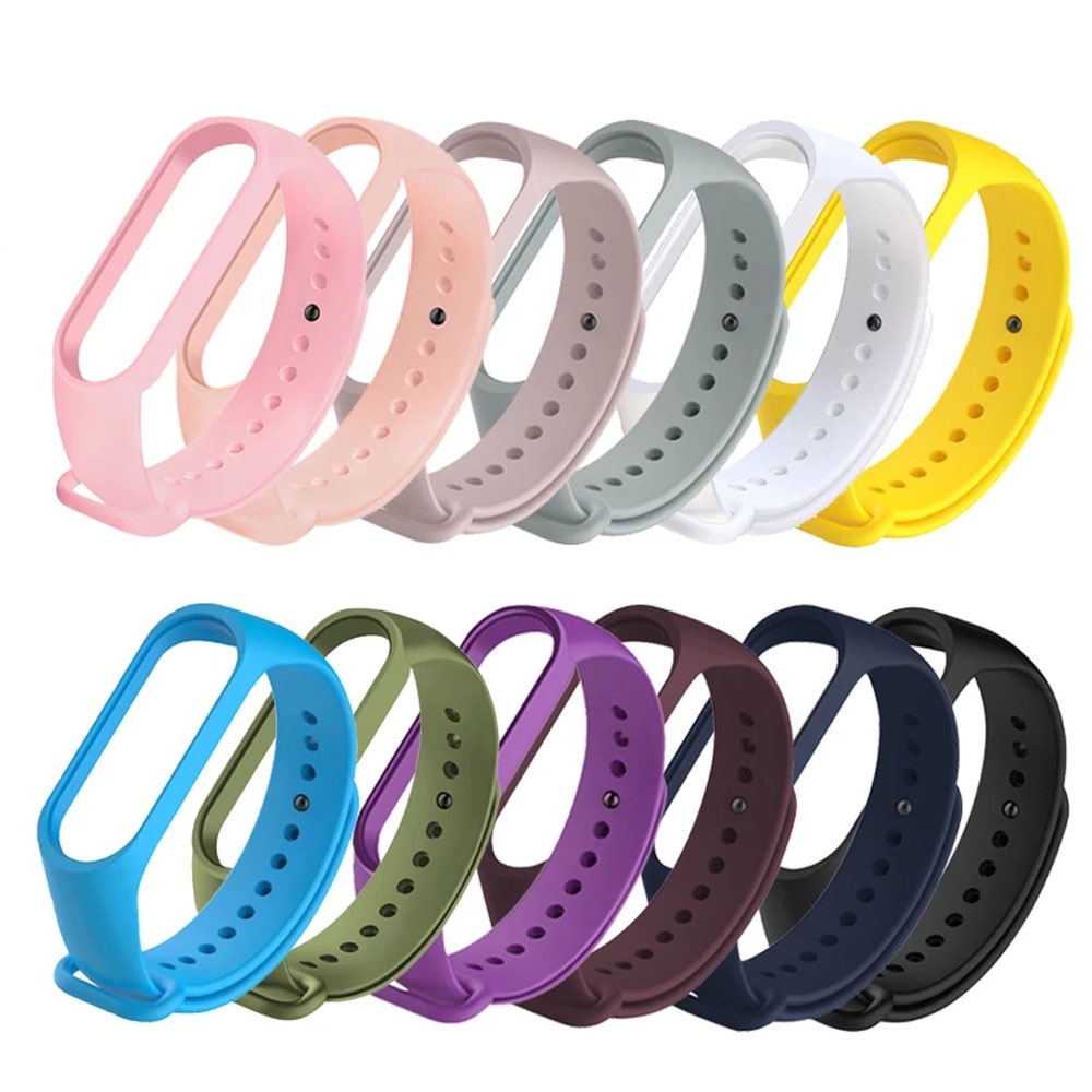 Dây đeo silicon mềm thay thế cho đồng hồ thông minh Xiaomi Mi Band 5 / 6 40 màu