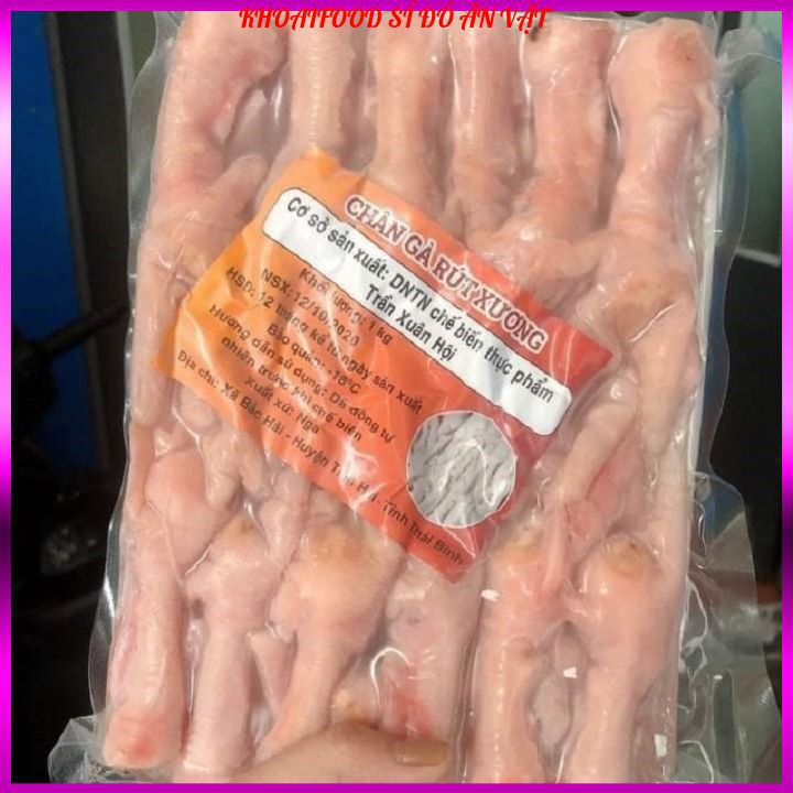 Chân gà rút xương đóng gói 1kg làm chân gà cay size vừa