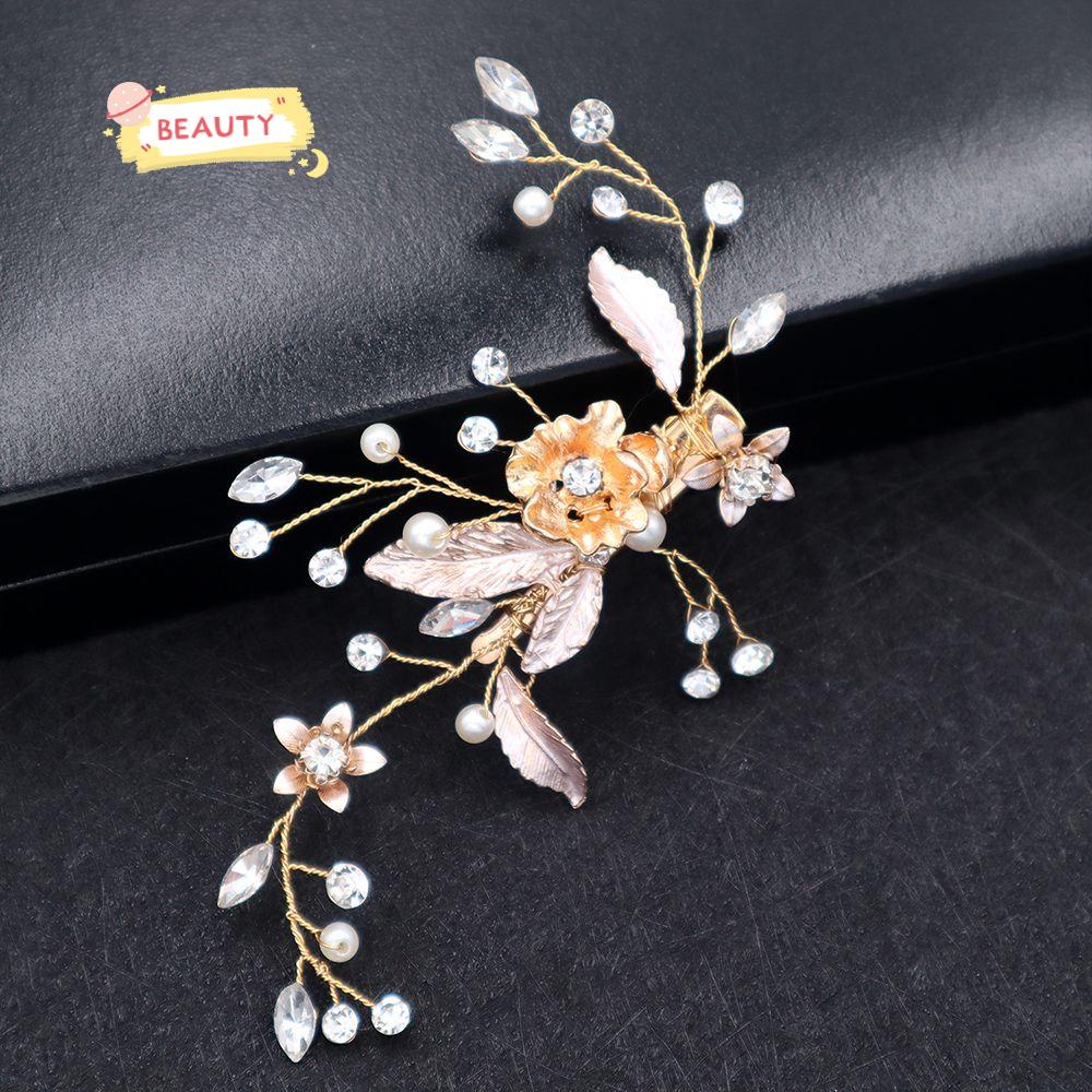Trâm Cài Tóc Hình Hoa Bằng Hợp Kim Thời Trang Cho Cô Dâu