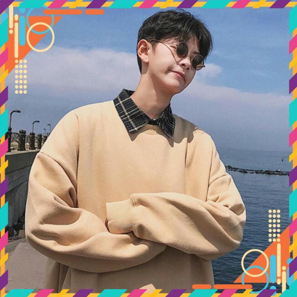 Áo sweater trơn xẻ tà nhiều màu TD HT