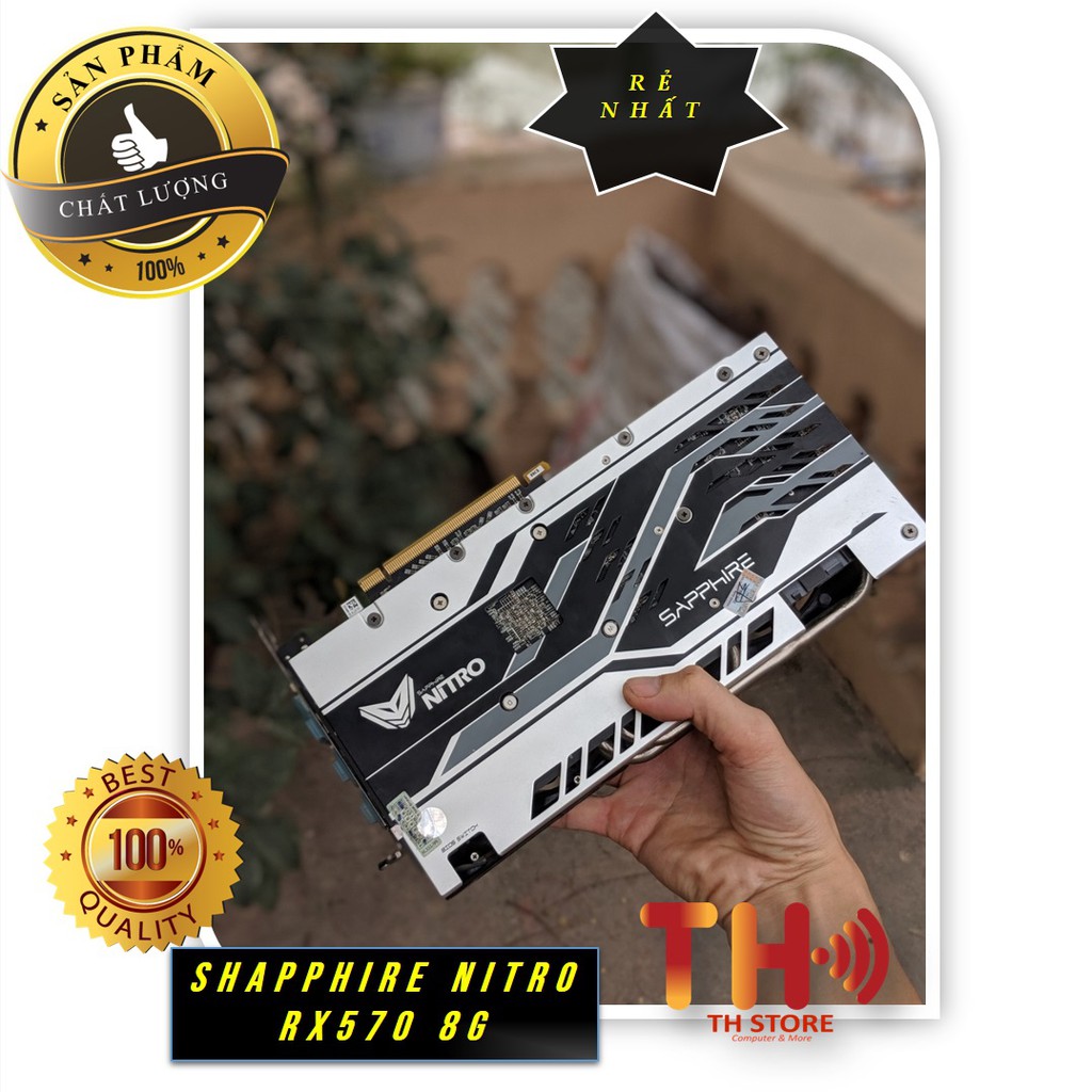 Card màn hình VGA Shapphire Nitro Rx570 oc 8Gb , 580 8gb Hàng đẹp3 | BigBuy360 - bigbuy360.vn