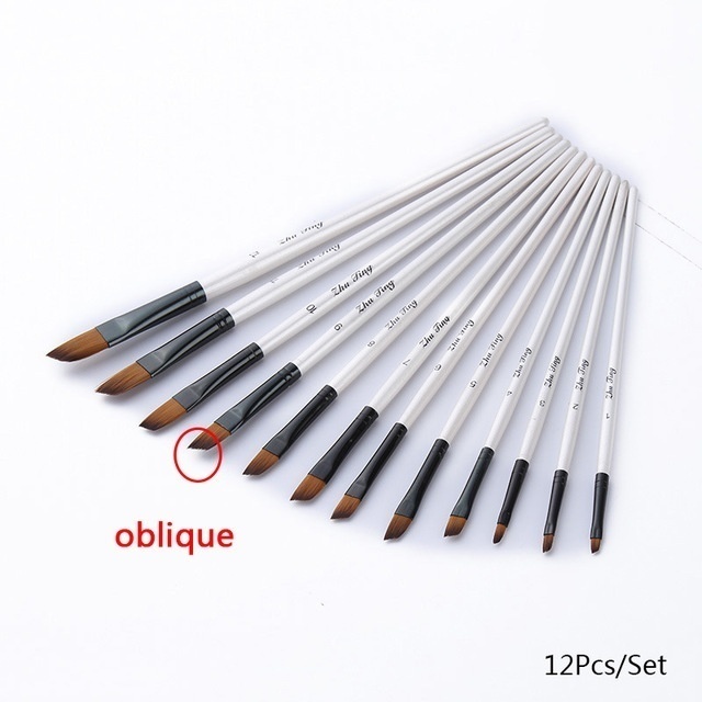 Set 12 Cọ Vẽ Màu Nước Chuyên Nghiệp