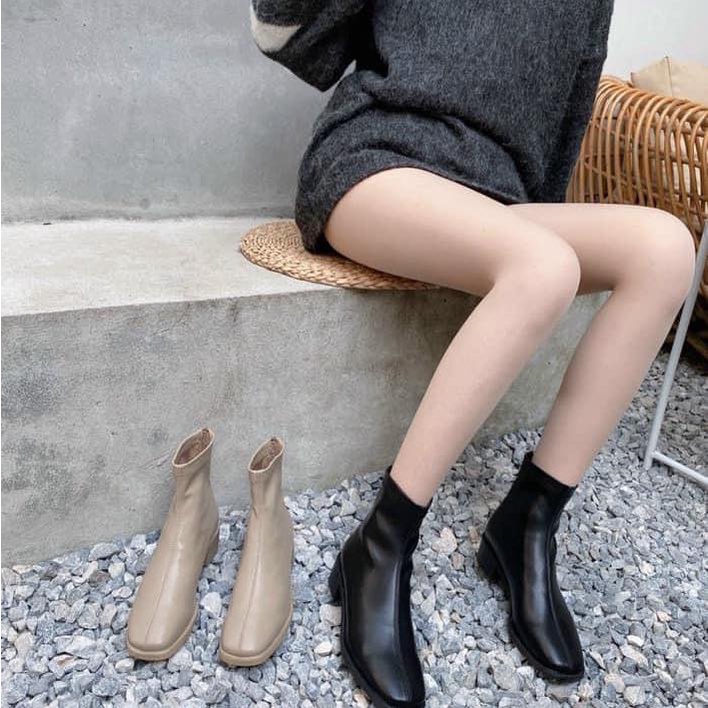 Giày boot bệt nữ da mềm mũi tròn khóa kéo sau mẫu SY659-2 – Kachi House | BigBuy360 - bigbuy360.vn