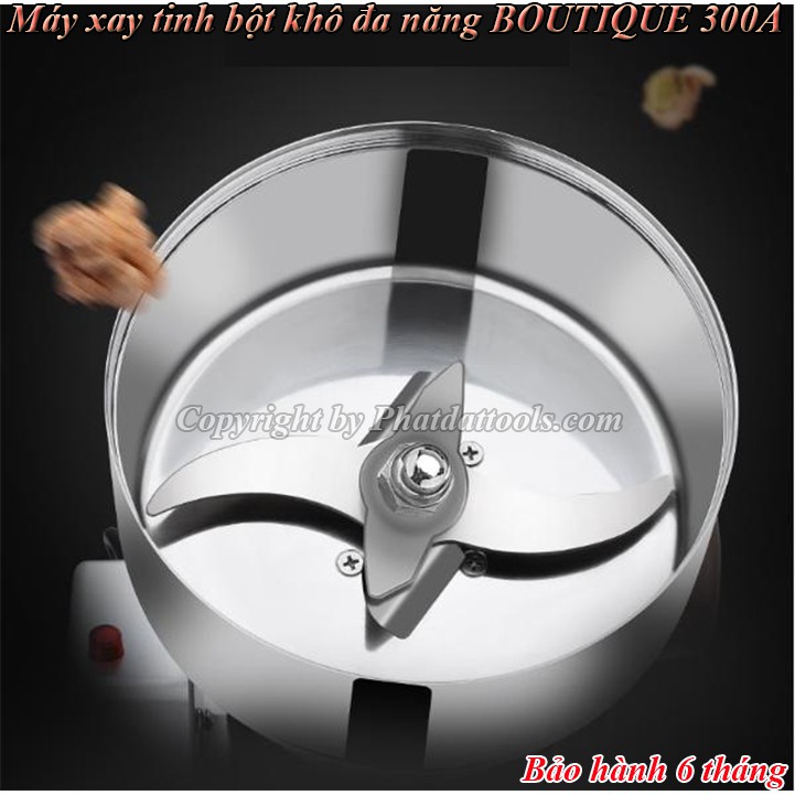 Máy xay nghiền tinh bột khô đa năng BOUTIQUE 300A-1400W-Vỏ inox-Bảo hành 6 tháng-Xay siêu nhanh-mịn-Có lưỡi sơ cua