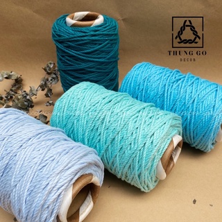 Dây thừng cotton macrame màu Xanh Dương nhạt