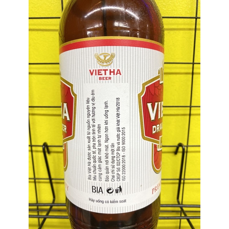 Bia tươi Việt Hà chai 1 lít