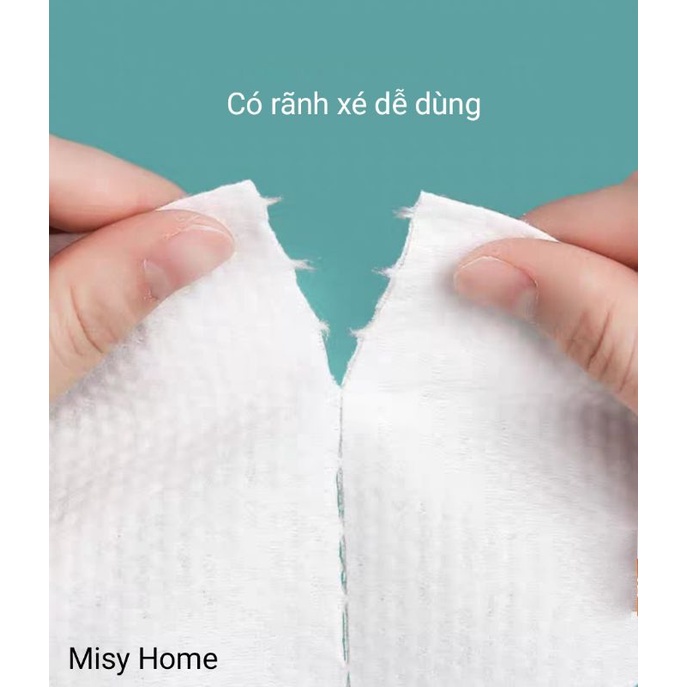 [ HOT Hàng Mới Về] Khăn lau mặt kiêm bông tẩy trang dạng cuộn HATSU dùng 1 lần Misy Home 45 khăn