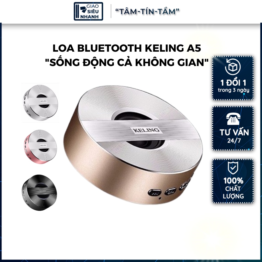 Loa thẻ nhớ usb, Loa Bluetooth Xiaomi, Loa công suất lớn, Loa di động bluetooth Kenling A5 âm thanh sống động