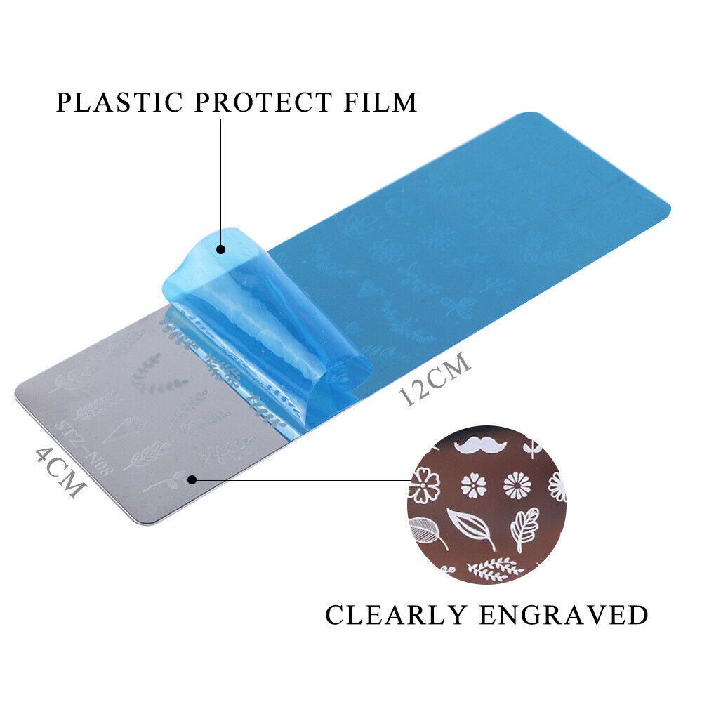 [Hàng mới về] Khuôn dập in họa tiết trang trí móng tay thủ công bằng thép không gỉ chuyên nghiệp