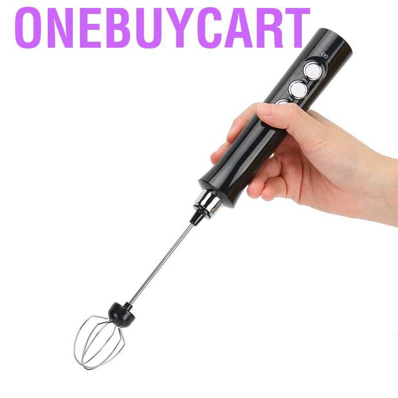 Onebuycart Electric Milk Frother Kit Drink Foamer Eggbeater Coffee Whisk Mixer Stirrer