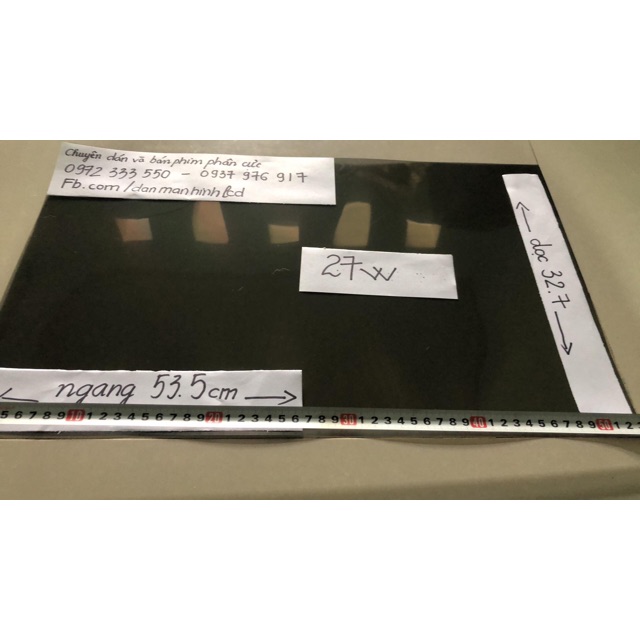 phim phân cực 21.5 in 22 in  24 in wide (chữ nhật)  để dán màn hình LCD, tivi,laptop, tặng dao,khăn lau,hướng dẫn dán
