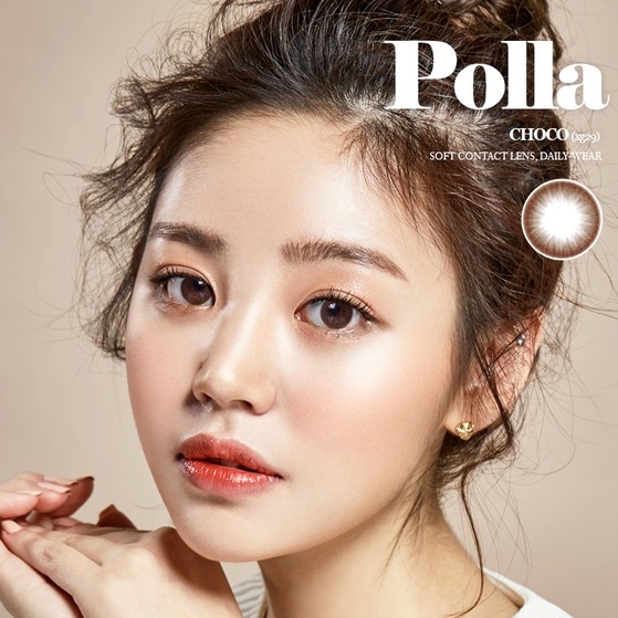 Áp Tròng Giãn Nhẹ POLLA CHOCO Hsd 3-6 Tháng OLENS KOREA Lens Nâu Trầm Tự Nhiên Đi Học Đủ Độ Có Lệch Ẩm Cao Mắt Nhạy Cảm