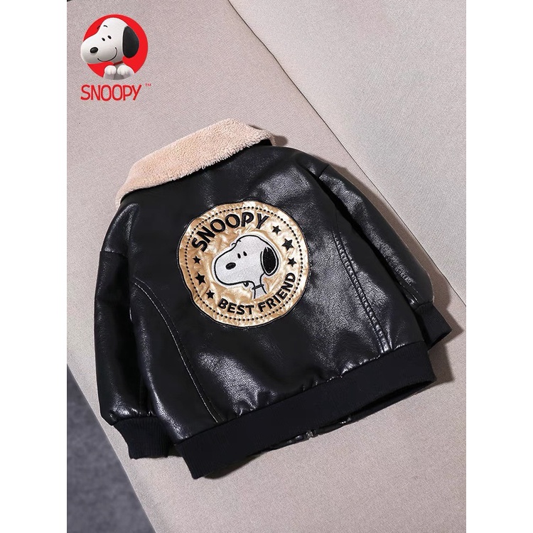 [Siêu Rẻ] Áo Da Cho Bé Trai Cổ Lông Siêu Hót Size 8-21kg DNK74