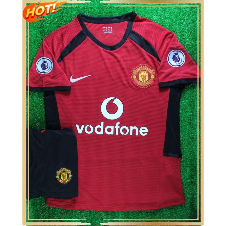 (Hàng Thailand Super) Bộ Áo bóng đá MU Vodafone - Manchester United Classic chuẩn thi đấu