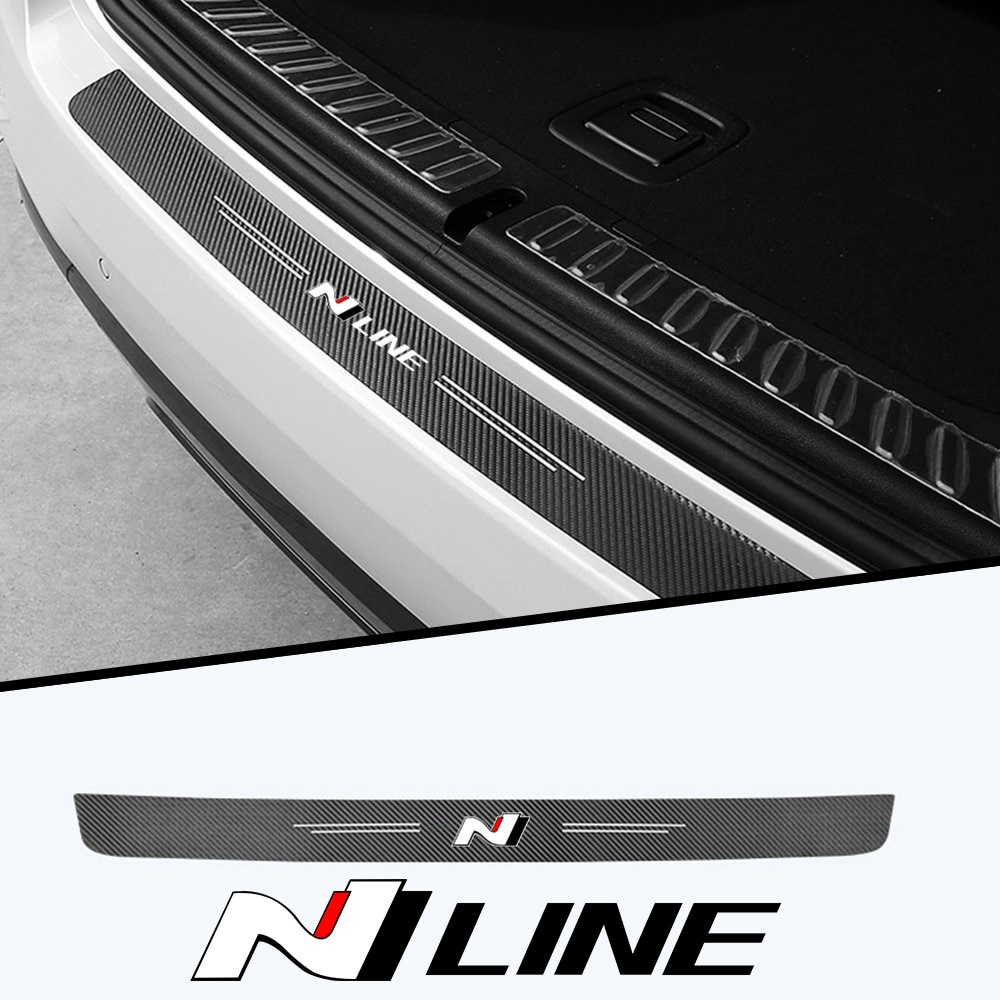 Miếng dán sợi vải bảo vệ trang trí cốp xe hơi hyundai nline tucson kona sonata ve loster i30 i20 elantra