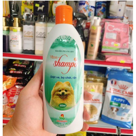 [Giá Rẻ] Vime Shampoo 300 ml Nắp Đỏ Sữa Tắm Diệt Ve, Rận, Bọ Chét