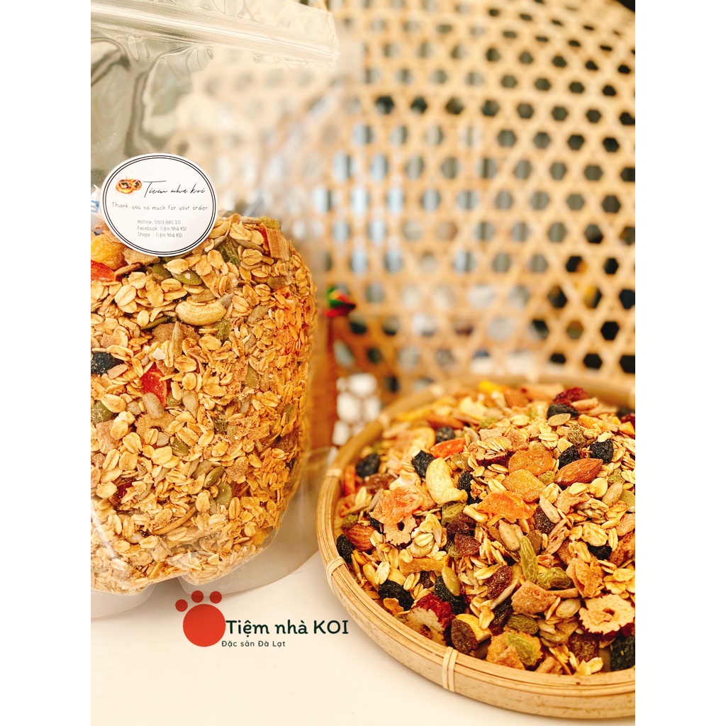 Ngũ Cốc Granolla Mật Ong/ 500gr - Đặc sản Đà Lạt