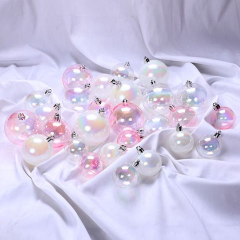 Set 20 Quả Bóng Trong Suốt Ma Thuật Trang Trí Bánh Kem / Tiệc Giáng Sinh / Năm Mới