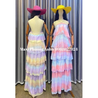 Maxi  tầng nhiều màu