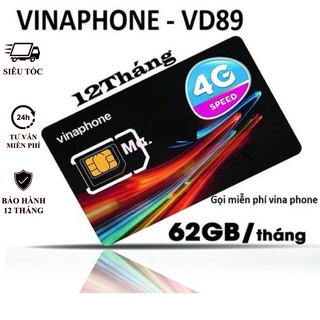 Sim 4G vinaphone 1 năm sử dụng VD89 2Gb/ngày, gọi nội mạng miễn phí