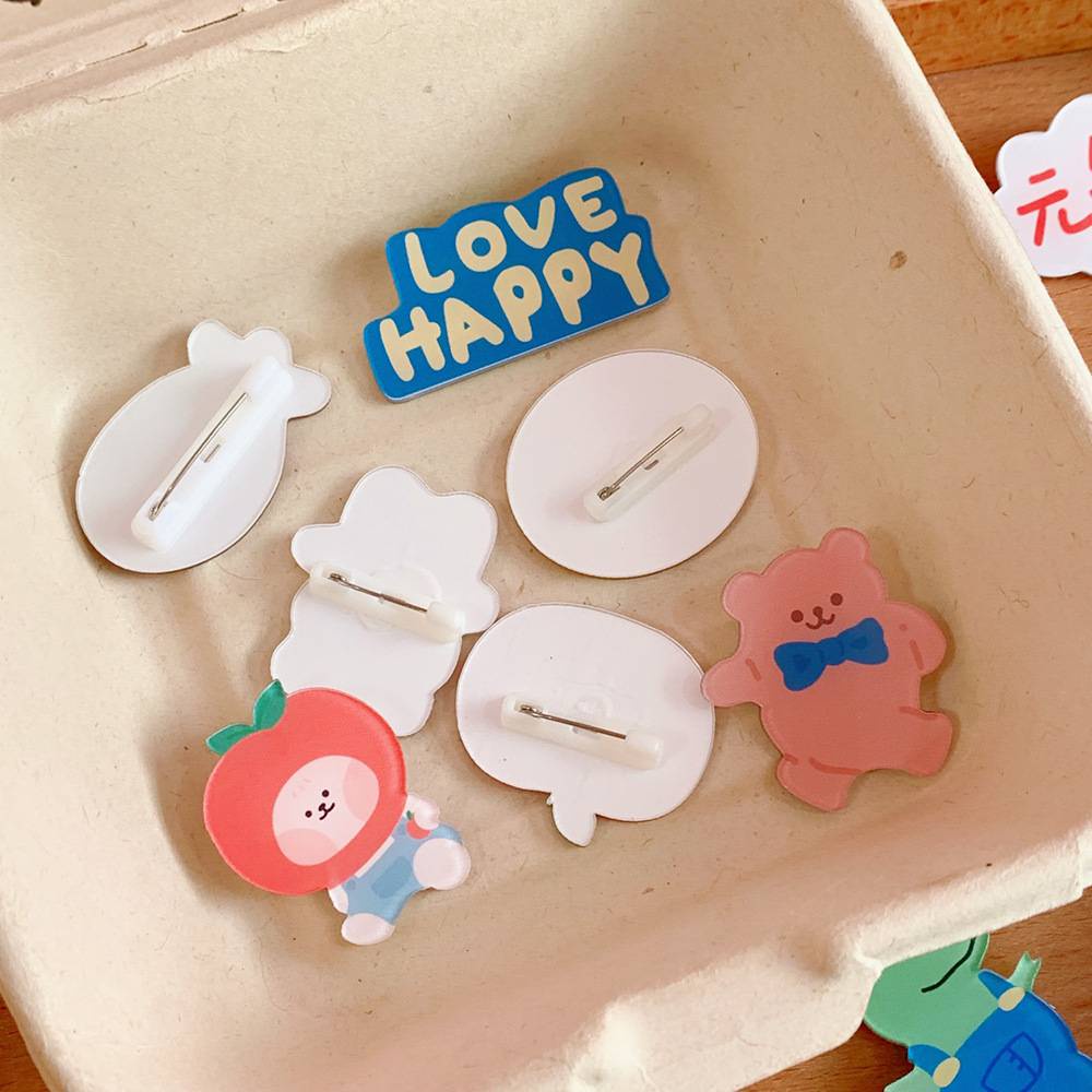 Ghim Cài Áo Bằng Acrylic Kiểu Dáng Hoạt Hình Phong Cách Nhật Hàn