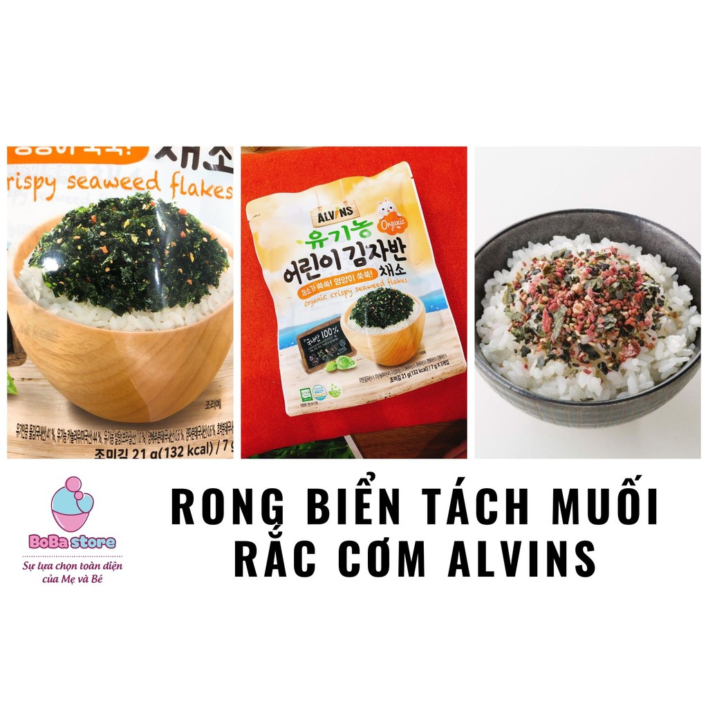 Rong biển rắc cơm hữu cơ Alvins