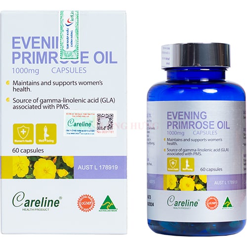 Viên uống Careline Evening Primrose Oil 1000mg hỗ trợ làm đẹp