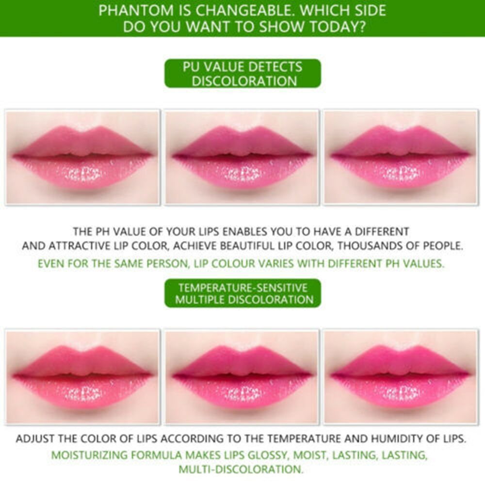 💍HS💄 New Lipstick Waterproof Moisturizing Aloe Lip Balm Cosmetic Long Lasting Lips Care Hot Thermal Color Changing