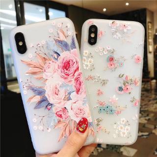 Ốp Điện Thoại TPU Mềm In Họa Tiết Hoa 3D Cho iPhone6 6s i6p 6 Plus 7 8 7P 8Plus X XS 11 Pro Max