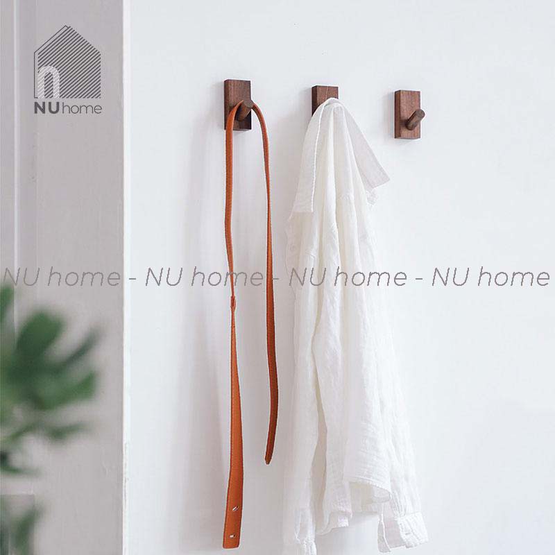 nuhome.vn | Móc gỗ treo đồ gắn tường hình chữ nhật thiết kế phong cách Hàn Quốc, trang trí nhà cửa, đơn giản, đẹp mắt