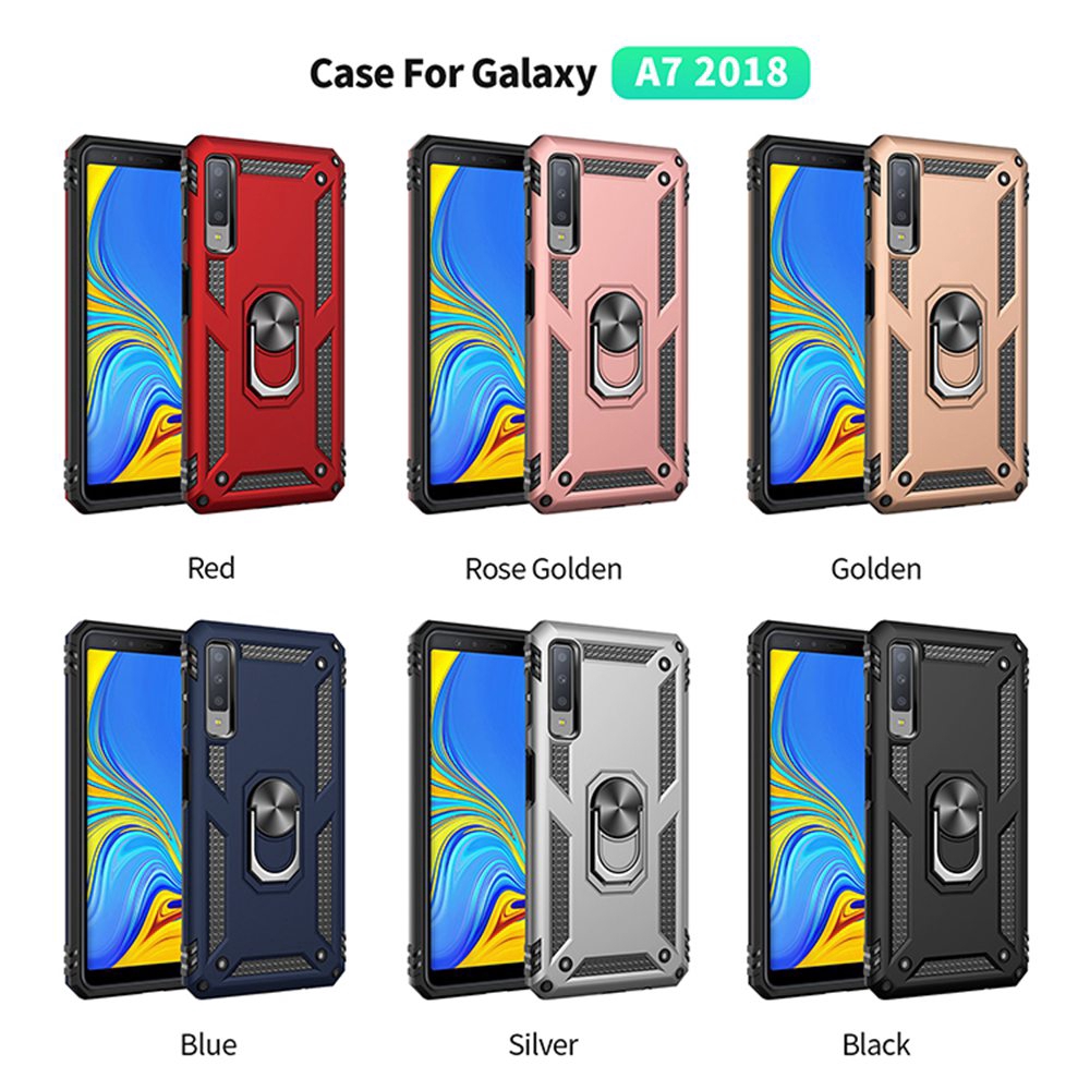 Ốp điện thoại PC cứng kèm giá đỡ nhẫn cho SAMSUNG GALAXY A7 2018 SM-A750F | BigBuy360 - bigbuy360.vn
