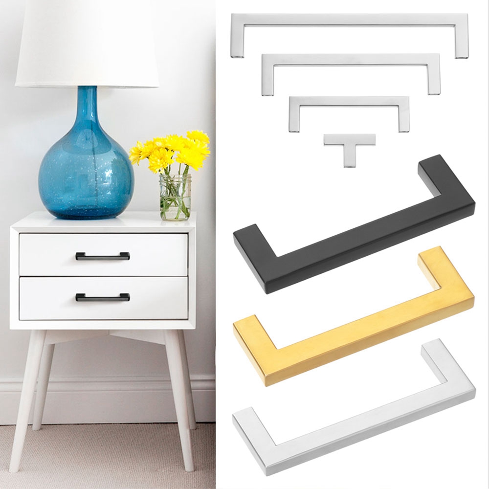 Tay nắm cửa bằng thép không gỉ khổ vuông nhiều màu lựa chọn chất lượng cao