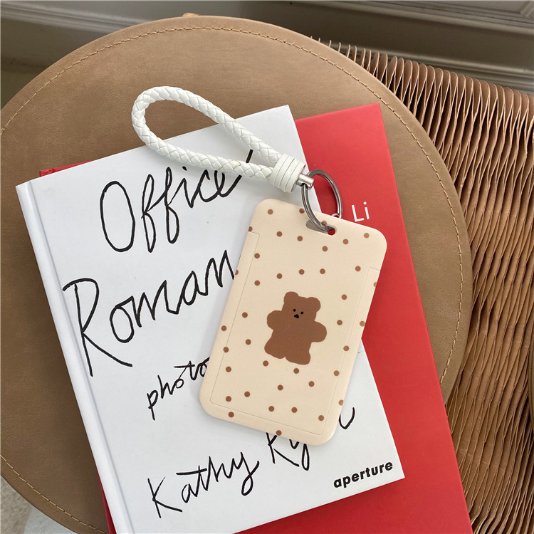 Ví Đựng Thẻ Họa Tiết Gấu Hoạt Hình Dễ Thương Cho Nữ Giá Đỡ