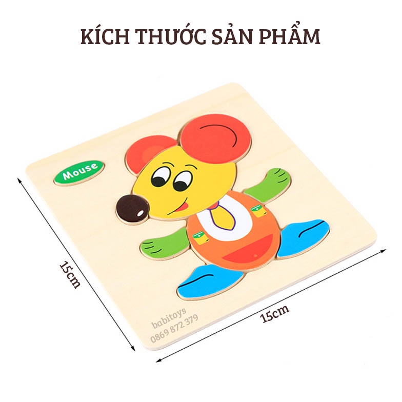 [ SỈ ] Tranh ghép hình 3D- GỖ NỔI-  nhiều mẫu, nhiều chủ đề KÈM DẬY TIẾNG ANH cho bé vừa học vừa chơi