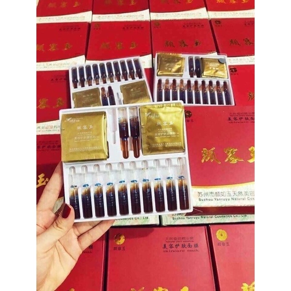 Mặt nạ thuốc bắc(36 ống serum+36 gói bột)